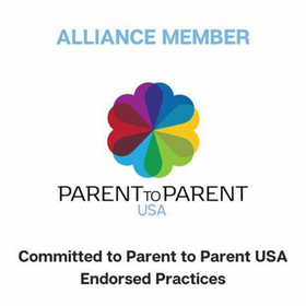 Alliance Member Parent to Parent USA Logo, Committed to Parent to Parent USA Endorsed Practices